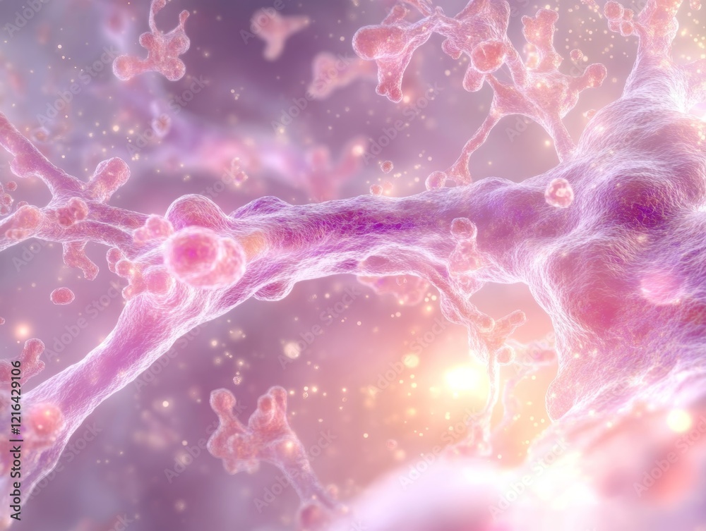Microscopic View of Neuron Connections. Microscopic View of Neuron Connections.