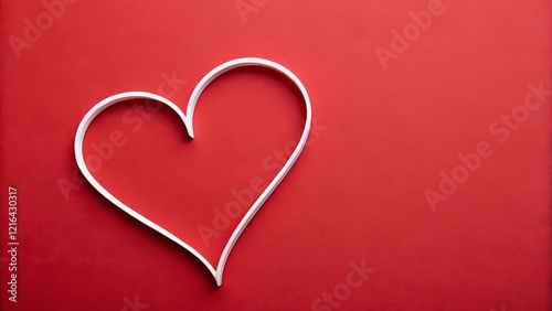 red heart on a red background