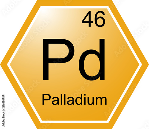 The symbol of the chemical element Pd is Palladium.