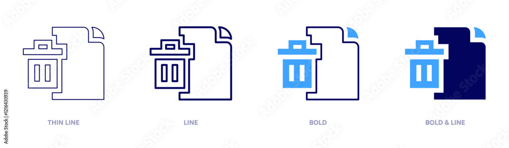 Delete file icon in 4 different styles. Thin Line, Line, Bold, and Bold Line. Duotone style. Editable stroke Delete file icon in 4 different styles. Thin Line, Line, Bold, and Bold Line. Duotone style. Editable stroke