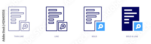 File decompression icon in 4 different styles. Thin Line, Line, Bold, and Bold Line. Duotone style. Editable stroke