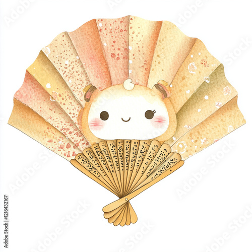 Intricate Traditional Japanese Fan with Beautiful Designs Showcasing Cultural Heritage and Artistry Perfect for Collectors and Enthusiasts of Japanese Crafts and Decor photo