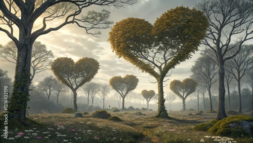 Heart shaped trees