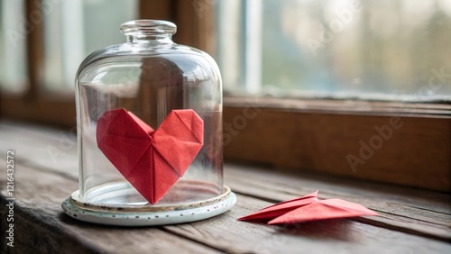 heart in glass