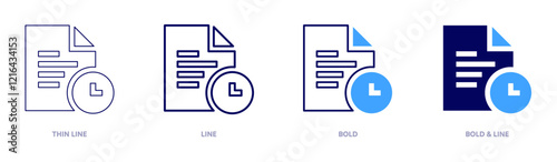 File scrubber icon in 4 different styles. Thin Line, Line, Bold, and Bold Line. Duotone style. Editable stroke