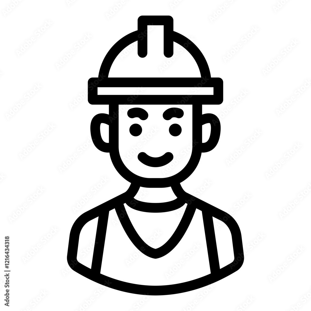 male construction avatar outline male construction avatar outline