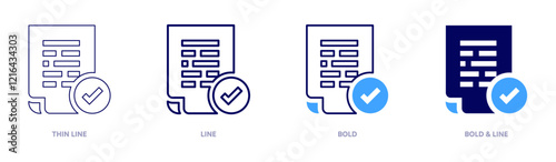 File sending icon in 4 different styles. Thin Line, Line, Bold, and Bold Line. Duotone style. Editable stroke