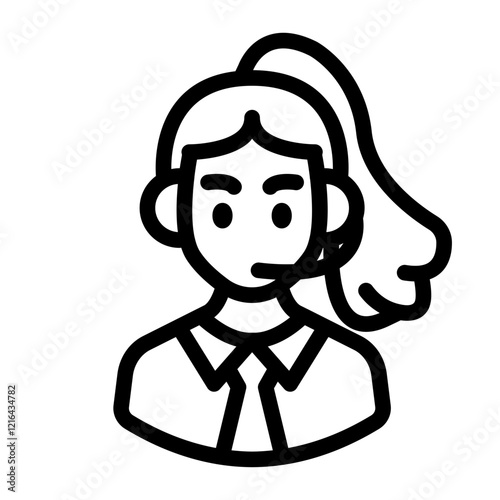 female costumer service avatar outline