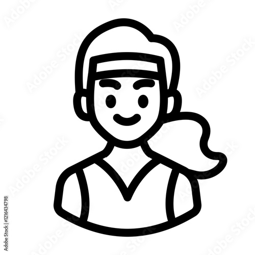 female gymnastics avatar outline