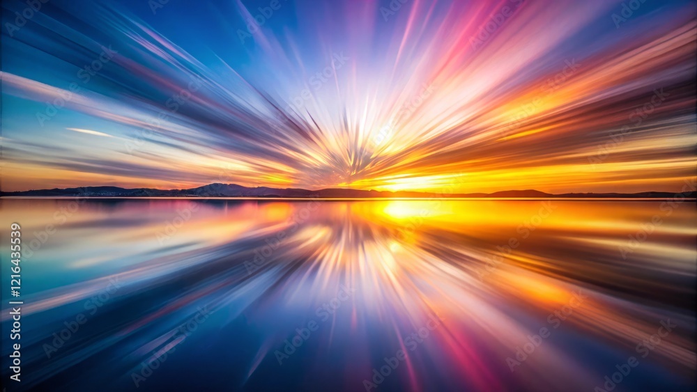 Obraz premium Dynamic Gradient Long Exposure Photography: Vibrant Abstract Backgrounds for Brand Identity & Marketing