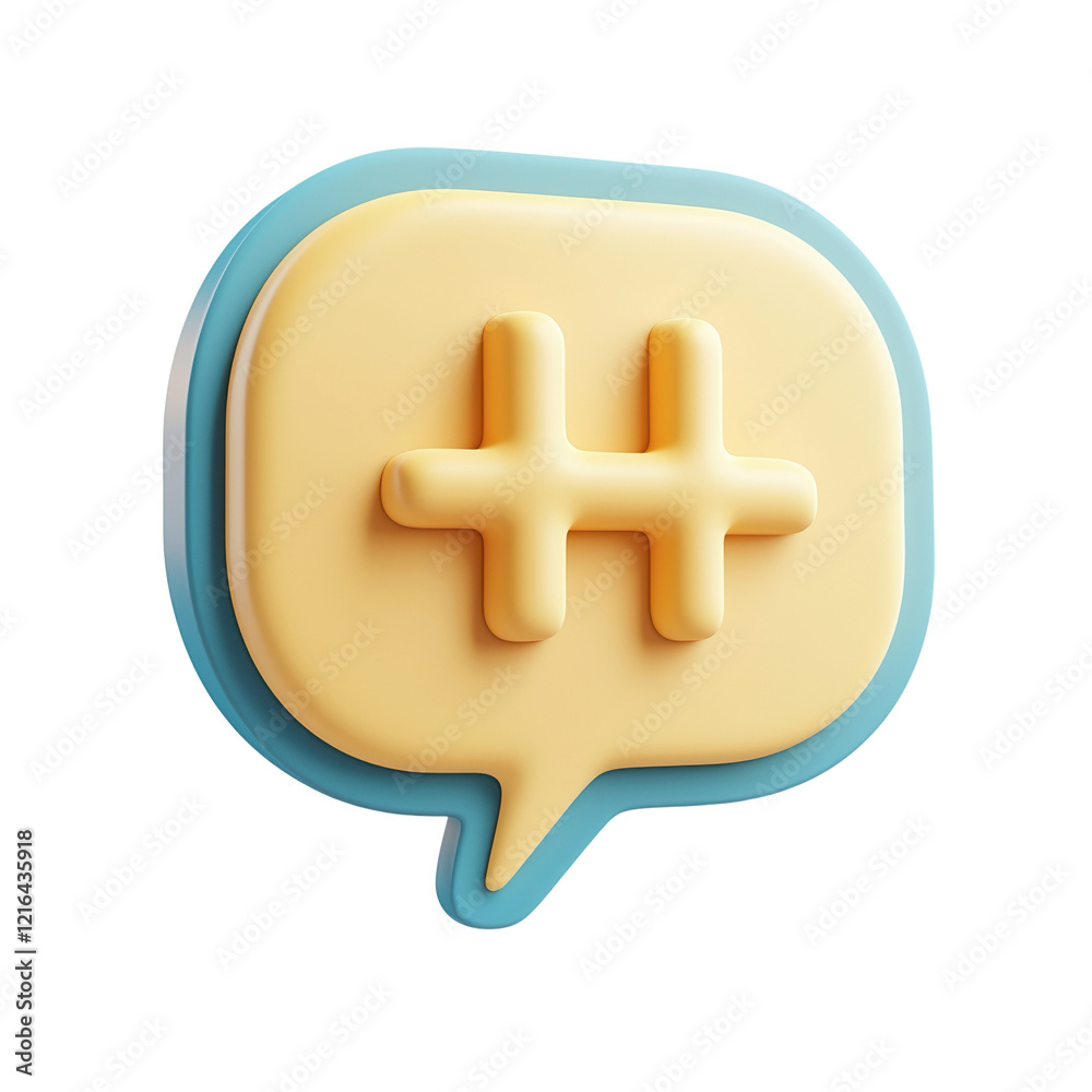 Fototapeta premium Yellow and blue symbol with a plus sign in the middle
