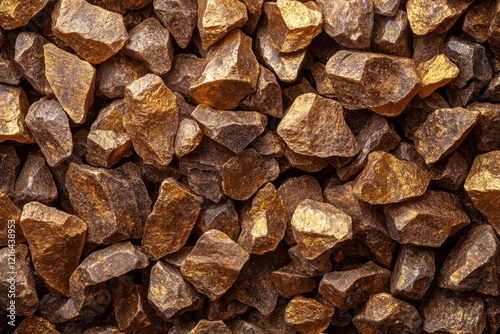 Close Up Image of a Pile of Karat Gold Nuggets for Commercial and Artistic Use photo