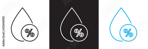 Humidity icon vector design. isolated on white and black background. vector illustration. EPS10