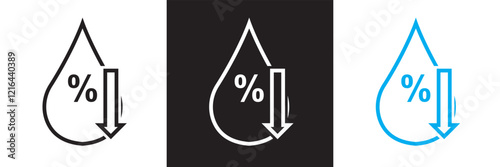 Humidity icon vector design. isolated on white and black background. vector illustration. EPS10