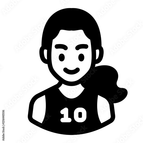 female athlete avatar solid