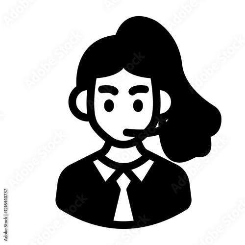 female costumer service avatar solid