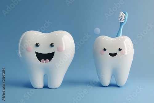 Illustration of a healthy, clean tooth symbolizing the importance of dental care and hygiene.