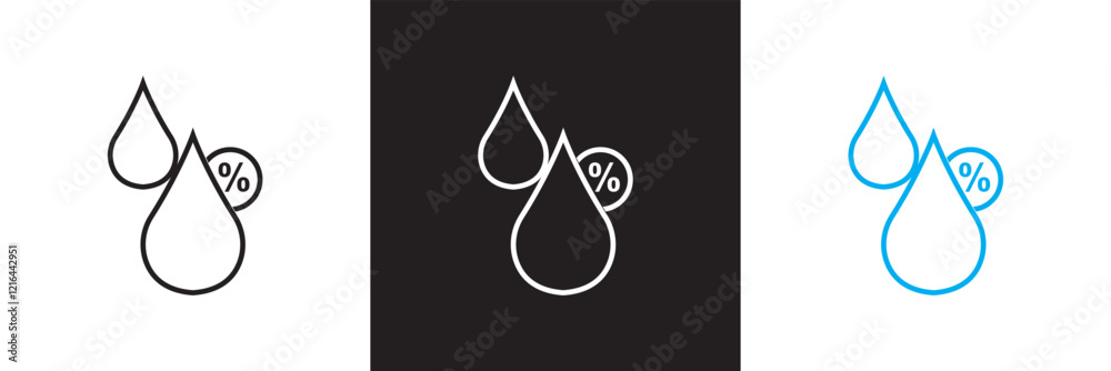 Humidity icon vector design. isolated on white and black background. vector illustration. EPS10
