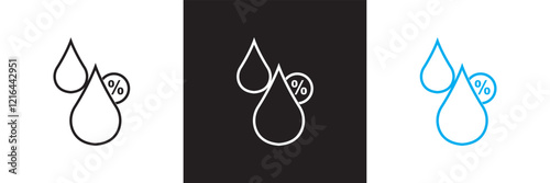 Humidity icon vector design. isolated on white and black background. vector illustration. EPS10