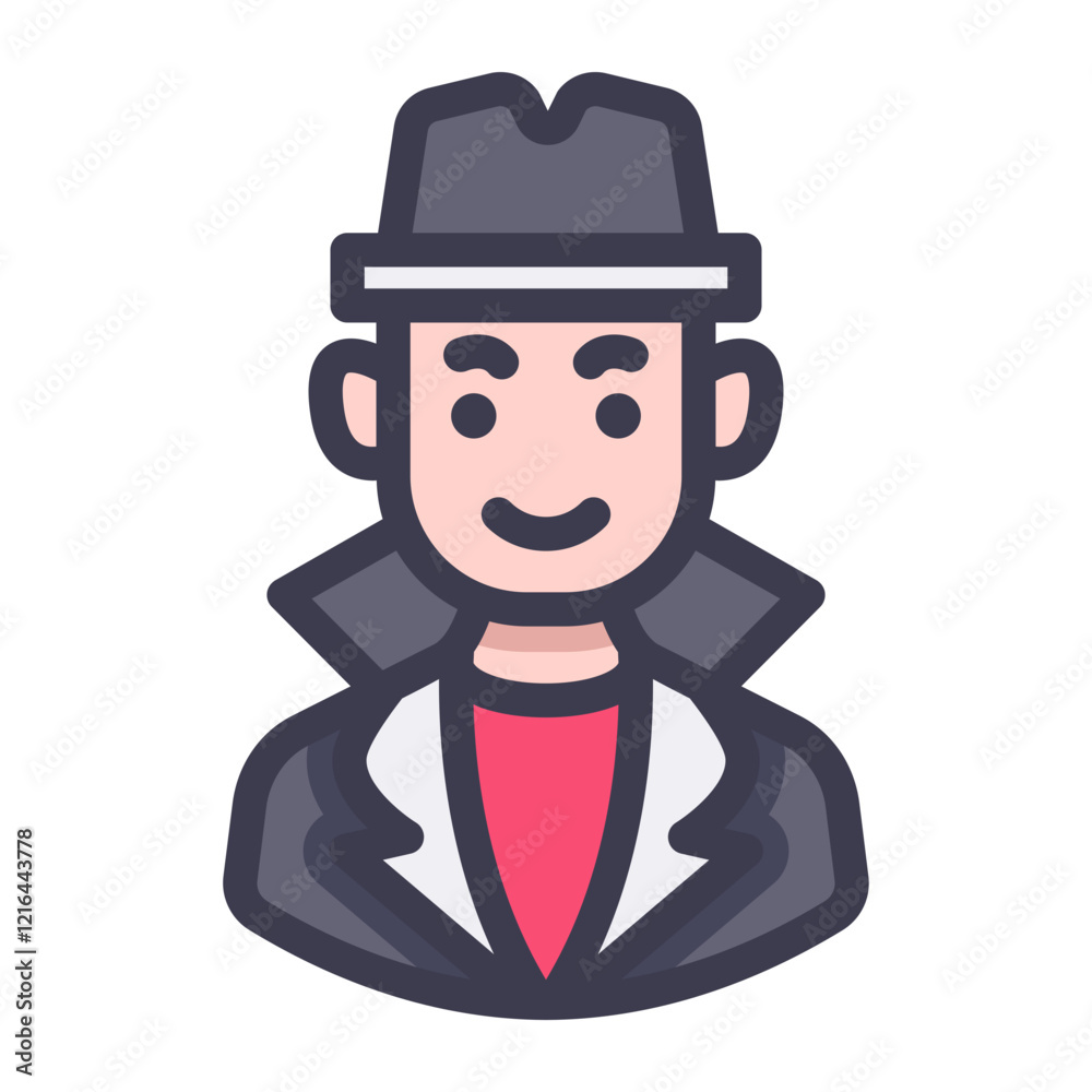 male intelligence agent avatar filled male intelligence agent avatar filled