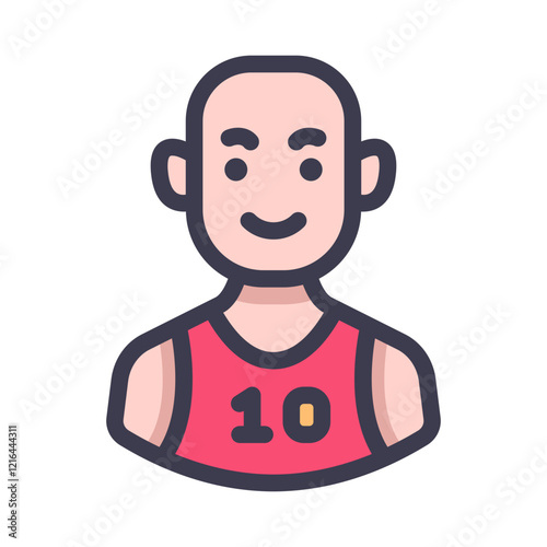 male athlete avatar filled