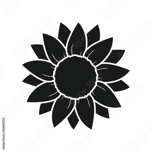 Sunflower icon in flat style. Flora vector illustration on isolated background. Sunflower sign business concept.