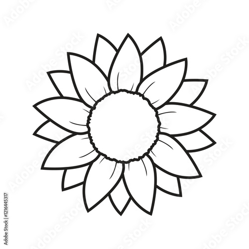 Sunflower icon in flat style. Flora vector illustration on isolated background. Sunflower sign business concept.