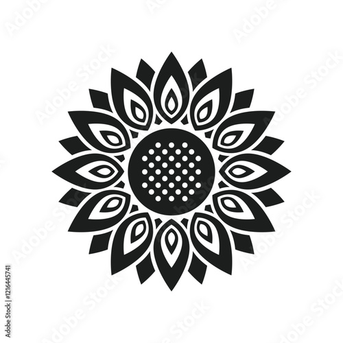 Sunflower icon in flat style. Flora vector illustration on isolated background. Sunflower sign business concept.