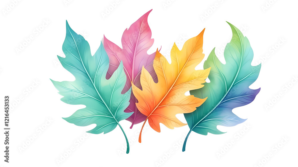 Fototapeta premium Leaf pattern png