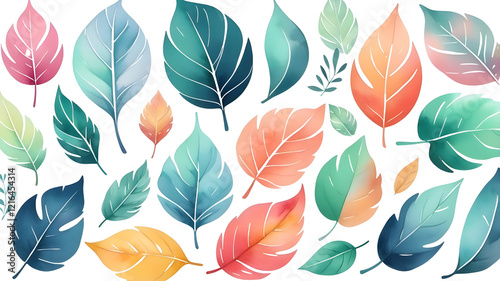 Wallpaper Mural Leaf pattern png Torontodigital.ca
