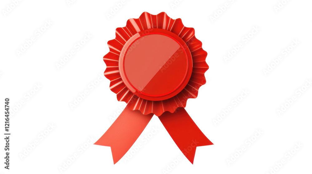 Red emblem seal isolated on white background Red emblem seal isolated on white background