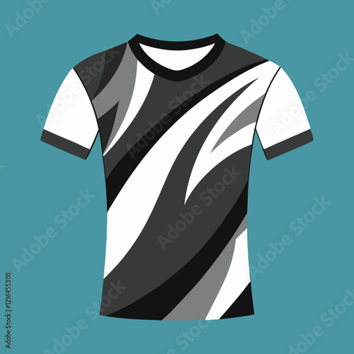 Black and White Wonderful and Bizarre T-shirt for racing, soccer, gaming sports jersey