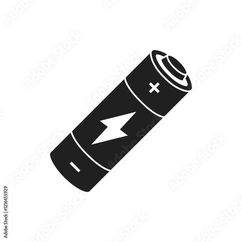 Alkaline battery icon in flat style. Different size accumulator vector illustration on isolated background. Accumulator recharge sign business concept.