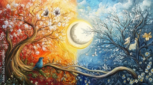 Wallpaper Mural Winter to spring equinox art concept Torontodigital.ca