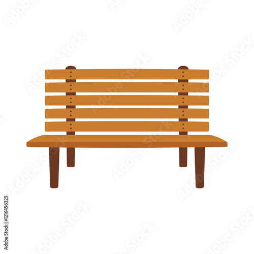 Bench icon in flat style. Comfortable rest vector illustration on isolated background. Park chair sign business concept.