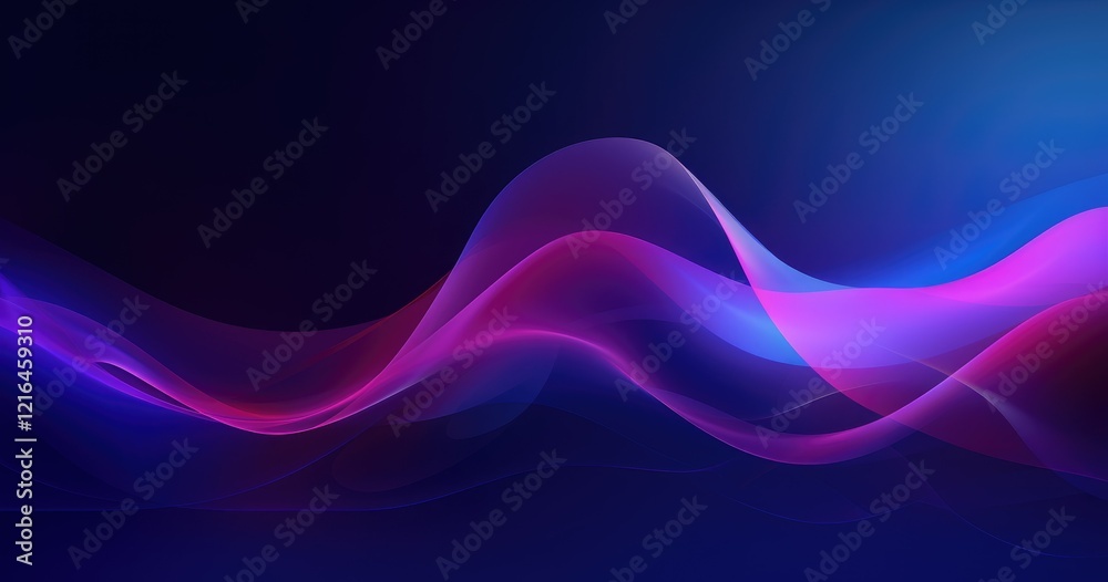 Abstract wave design with flowing colors in a gradient style.
