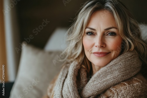 Mature Woman Receiving a Relaxing Beauty Treatment in a Spa Setting for Wellness and Self-Care photo