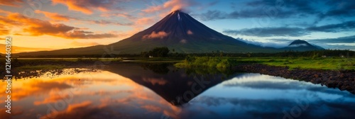 Symmetric Beauty of Mayon Volcano: Landmark in Asia for Travel and Adventure