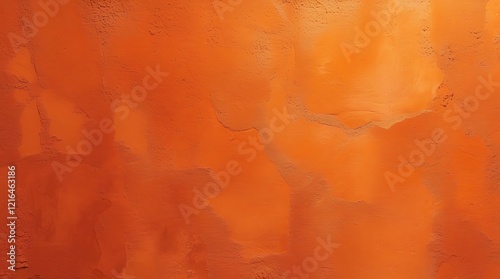 Abstract Blurred Orange Background With Faint Text