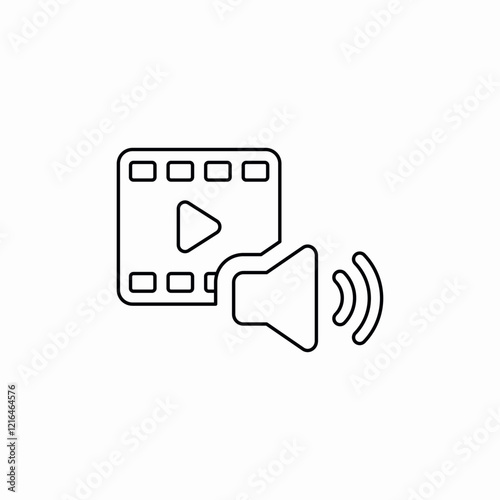 video sound volume icon vector sign