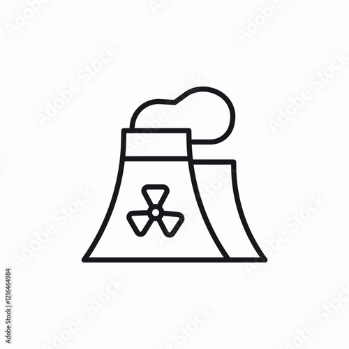 nuclear power plant icon vector sign