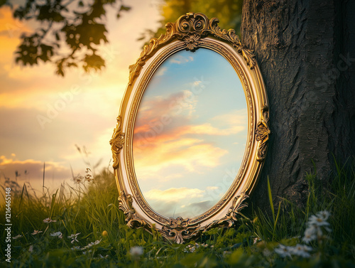 Magical Mirror in Nature's Embrace