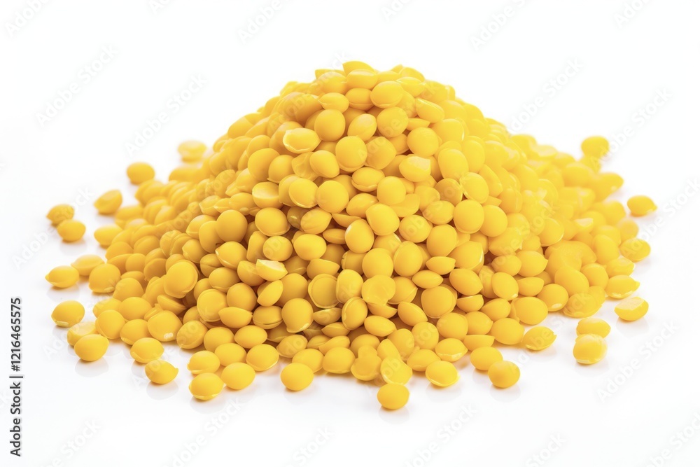 Yellow Peas Isolated on White Background. Pile of Organic Yellow Pea Seeds, Vegetarian Food Concept Nobody Yellow Peas Isolated on White Background. Pile of Organic Yellow Pea Seeds, Vegetarian Food Concept Nobody