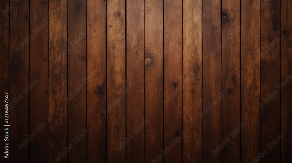 Naklejka premium Deep, Rich Brown Wooden Texture - Perfect Background for Rustic, Earthy Designs 