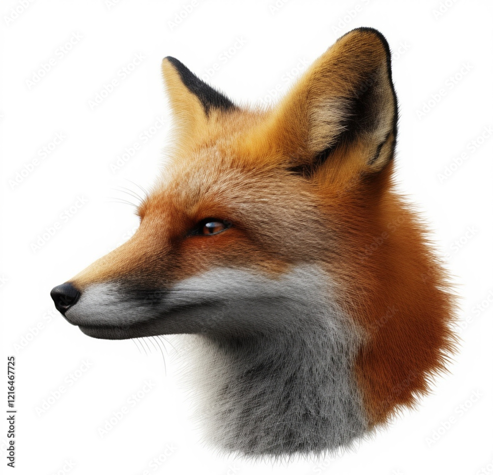 Fototapeta premium red fox isolated on white