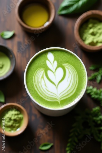 Handcrafted Matcha Latte Art