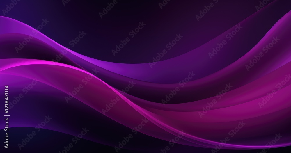 A smooth gradient of purple and pink waves on a dark background, creating a calming effect. A smooth gradient of purple and pink waves on a dark background, creating a calming effect.