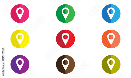 Location Icons, Colorful Location Icons, Trendy Stylish Location Icons, Versatile Location Icons, Address Icons, Map Icons, Location Logos, Location App Icon