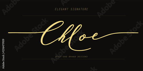 Elegant serif font "Chloe" crafted for luxury branding and logo creation. This modern serif typeface showcases refined letters and numbers, making it ideal for logos