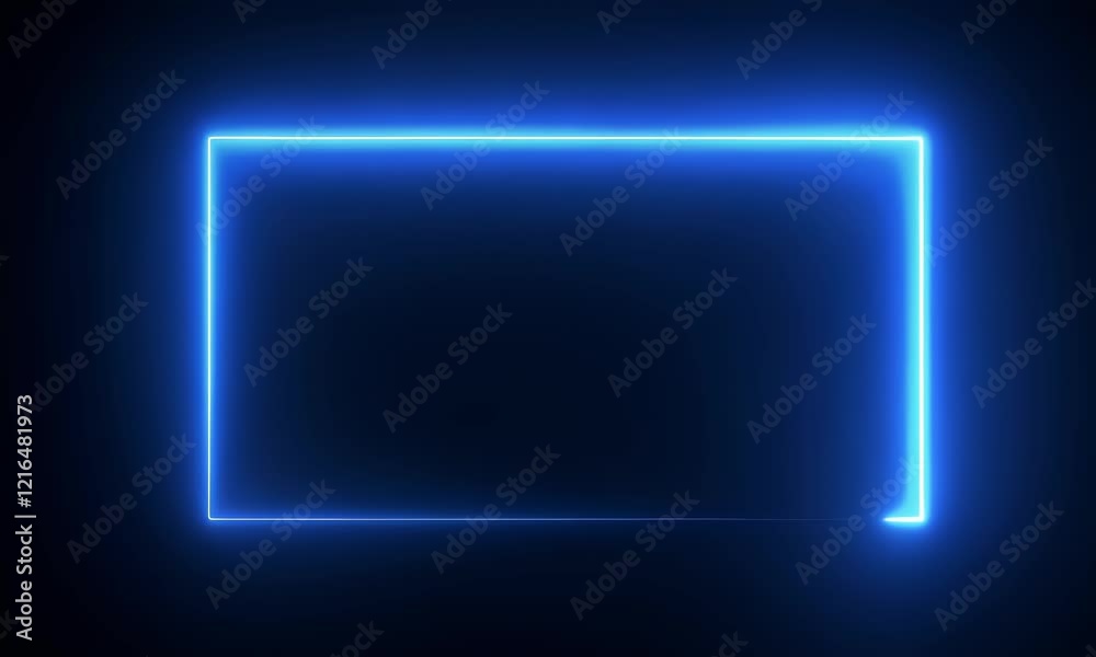 square frame with blue neon light motion, 4k resolution footage, generated ai square frame with blue neon light motion, 4k resolution footage, generated ai